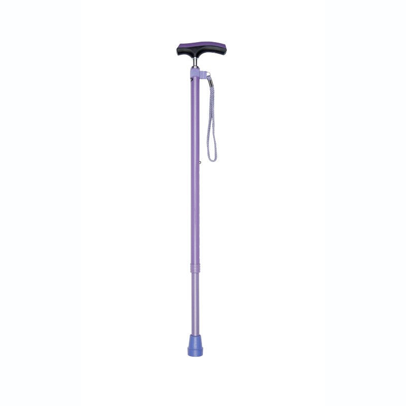 Ziggy Rubber Grip Handle Adjustable Walking Cane (Purple)