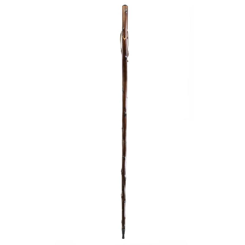 Chestnut Hiking Staff with Stag Carving
