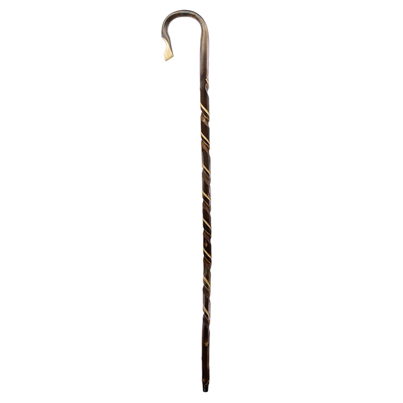 Chestnut Scorched Shepherd's Crook with Double Spiral
