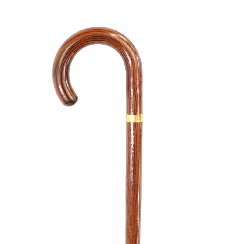 Collared Cherry Cane with Crook Handle