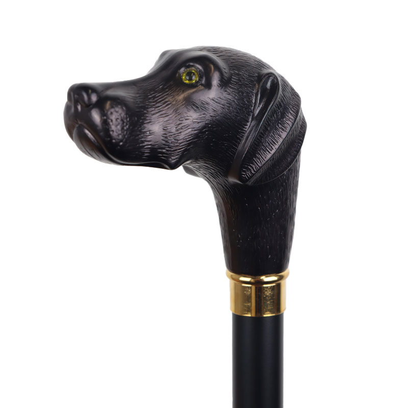 Collectors' Black Labrador Handle Walking Stick