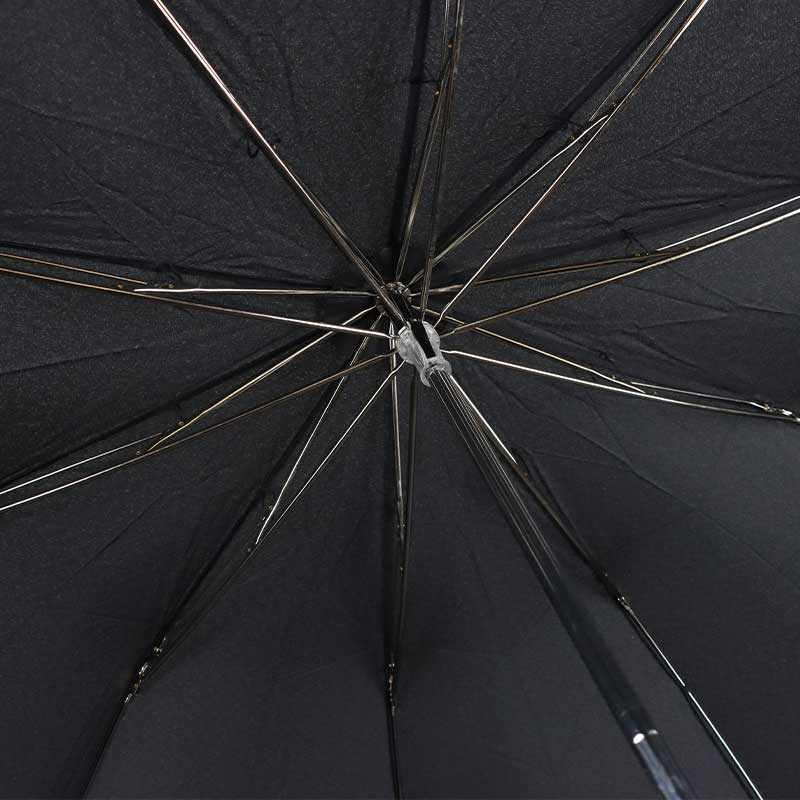 Fox Umbrellas TEL4 Whangee Wood Crook Handle Black Umbrella