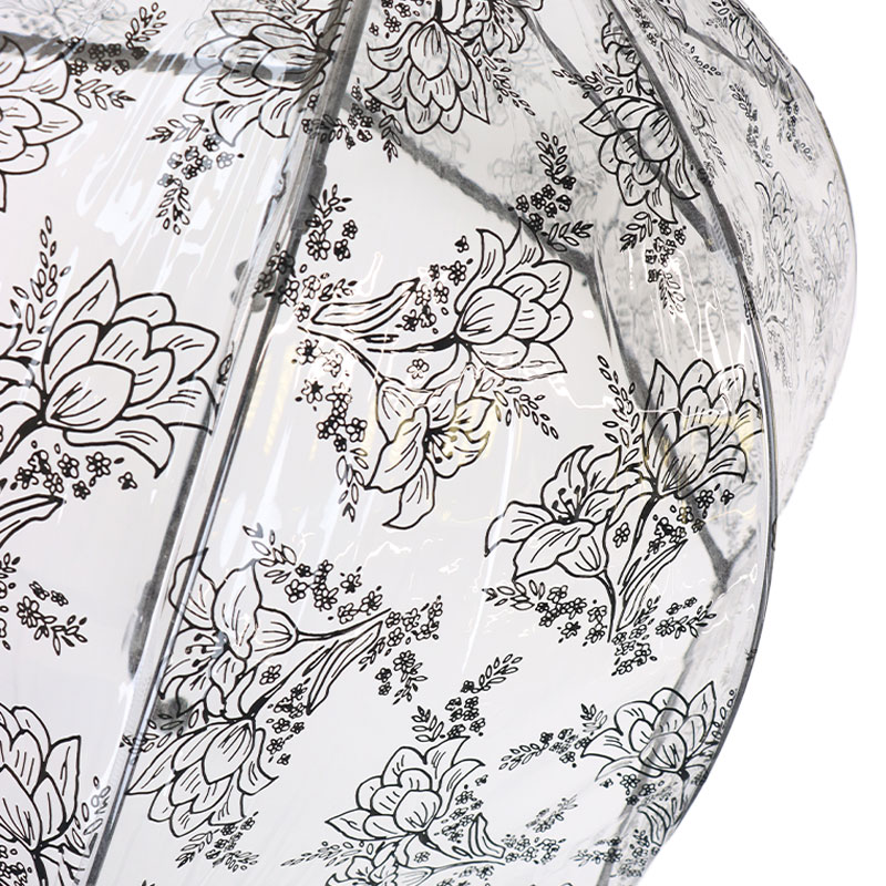 Fulton Birdcage Clear Dome Umbrella (Stencil Floral)