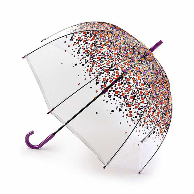 Fulton Birdcage Clear Dome Umbrella (Hippie Scatter)