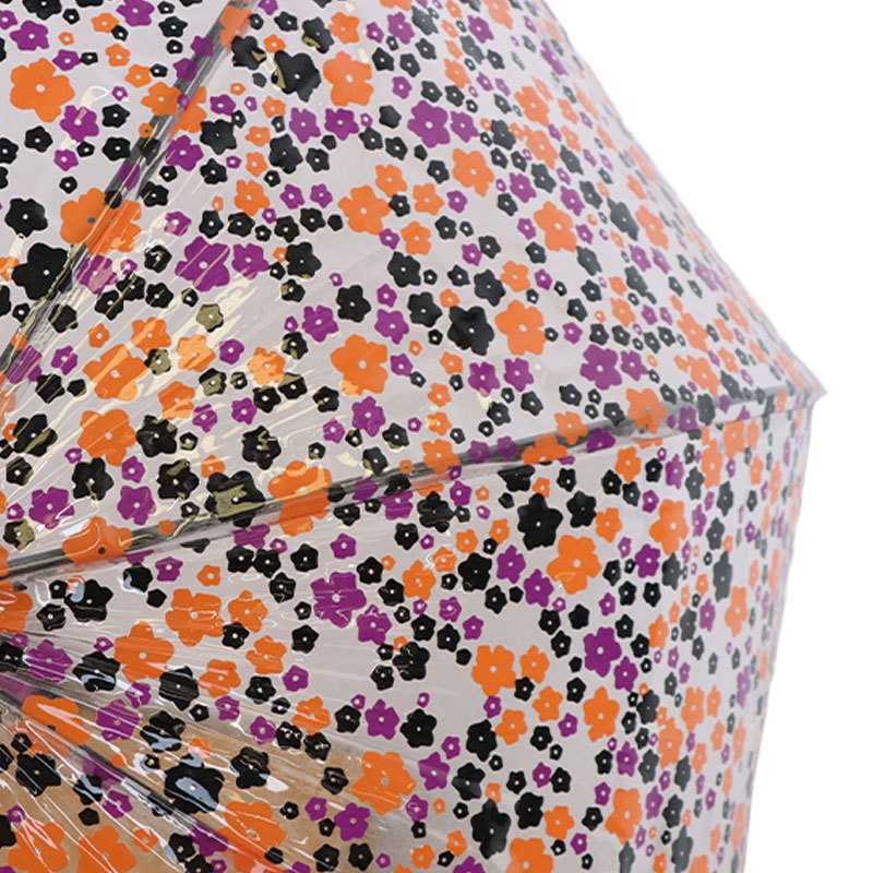 Fulton Birdcage Clear Dome Umbrella (Hippie Scatter)