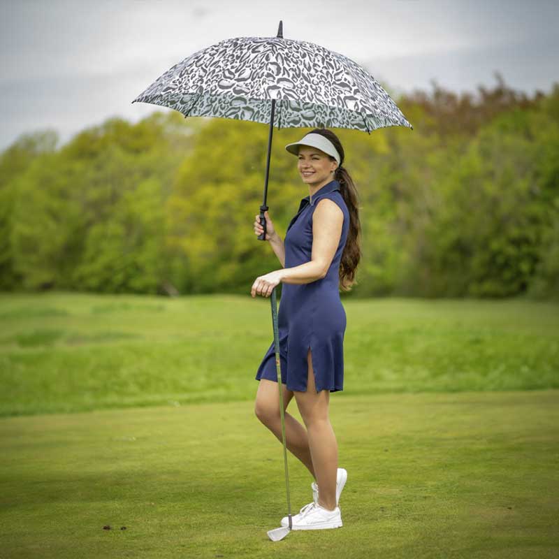 Fulton Fairway Ladies Animal-Print Golf Umbrella (Chic Leopard)