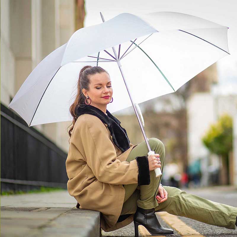 Fulton Fairway White Wedding Golf Umbrella