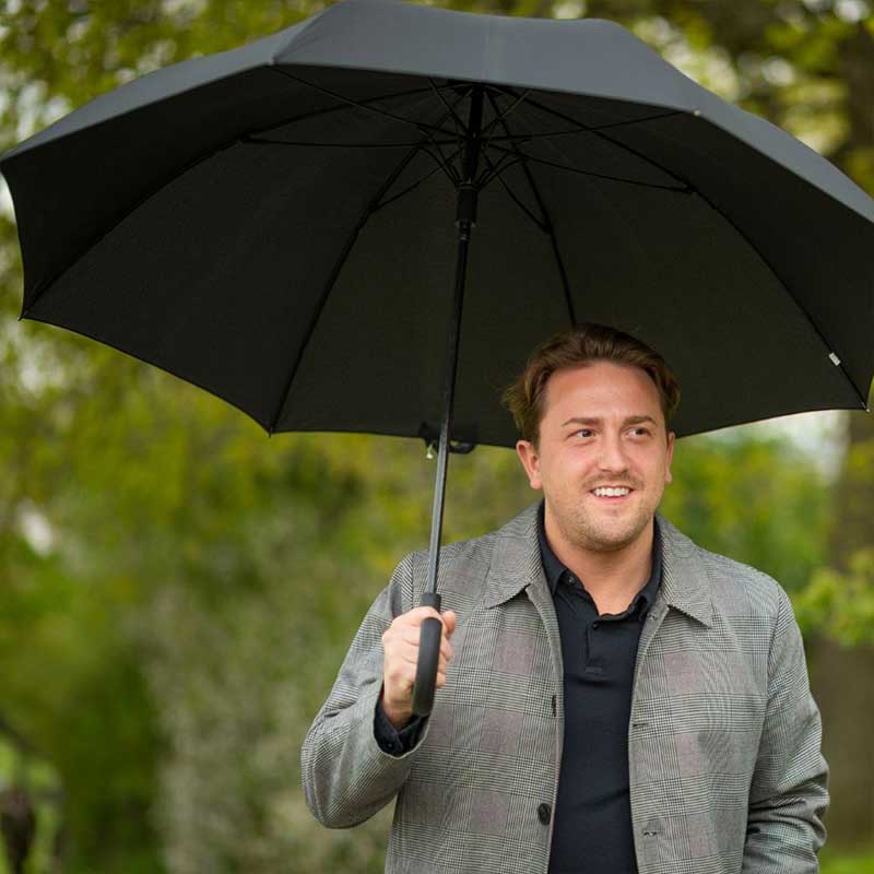 Fulton Knightsbridge Gents' Automatic Luxury Walking Umbrella (Black)