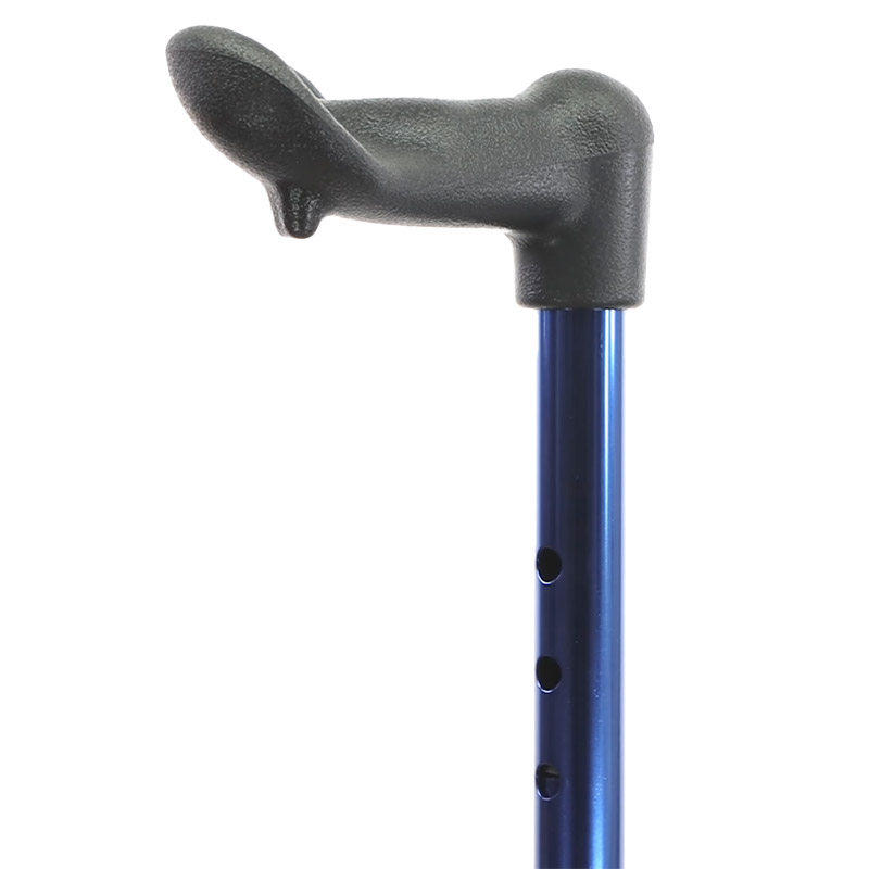 Metallic Blue Anatomical Height-Adjustable Folding Cane