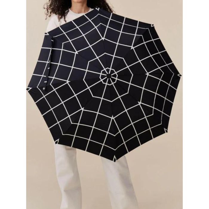 Original Duckhead Folding Eco Umbrella (Black Grid)