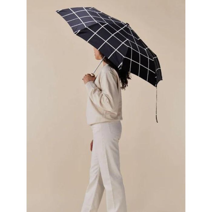 Original Duckhead Folding Eco Umbrella (Black Grid)