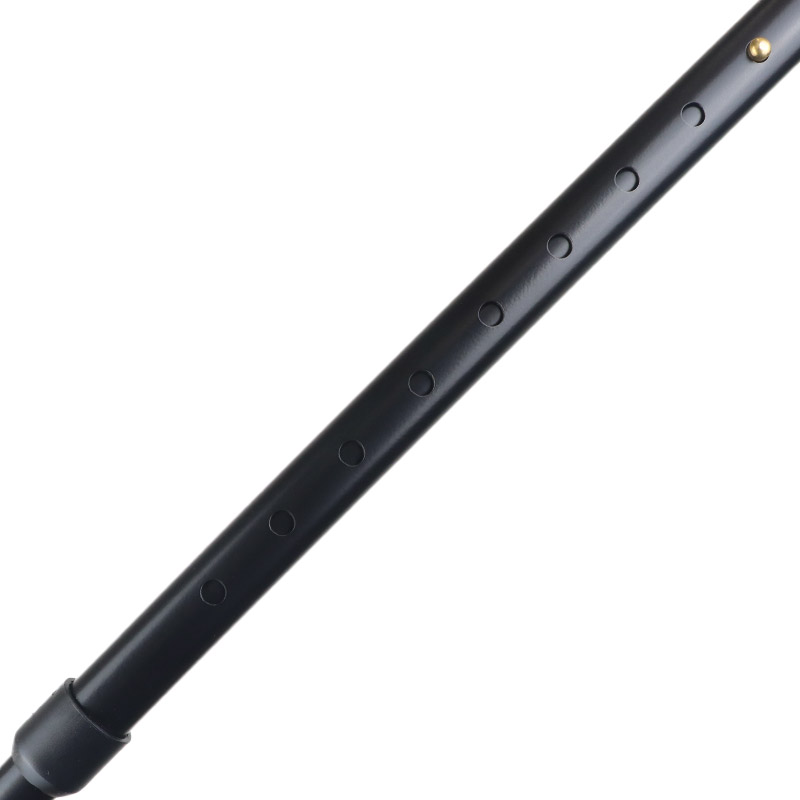 Ossenberg Comfort-Grip Fischer Handle Adjustable Black Walking Stick (Left Hand)