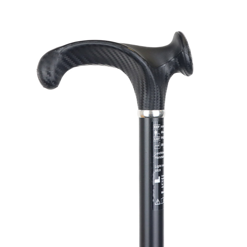 Ossenberg Crutch Handle Adjustable Black Aluminium Walking Sticks (Pair)