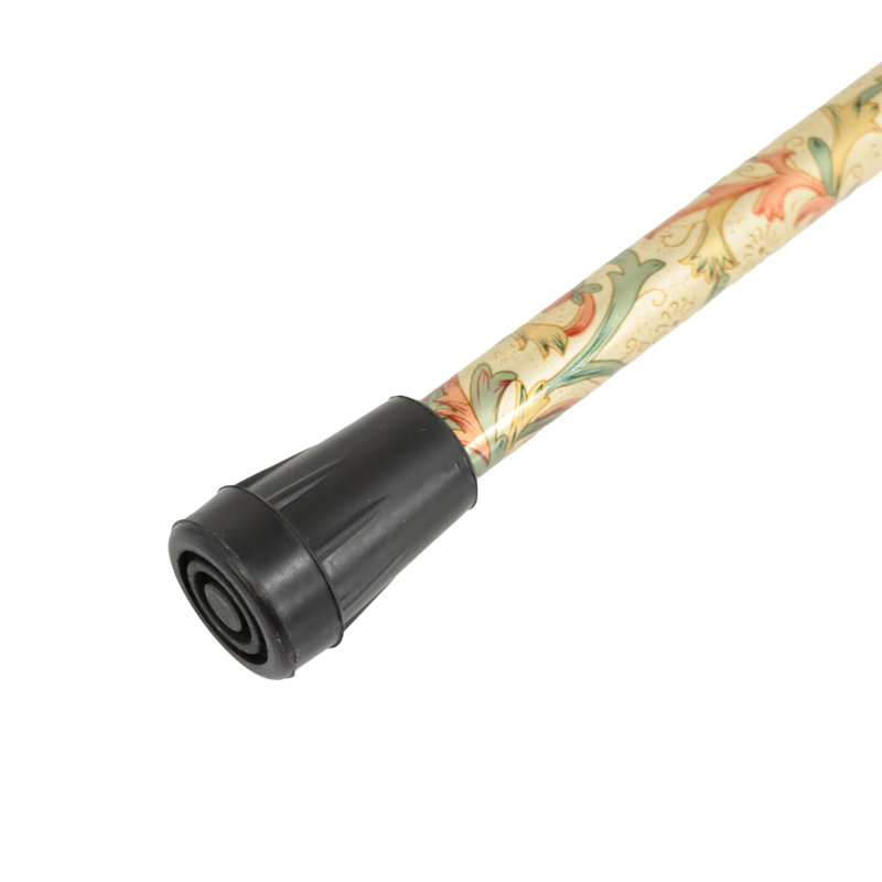 Petite Adjustable Folding Easy-Joint Cream, Red and Green Floral Walking Cane