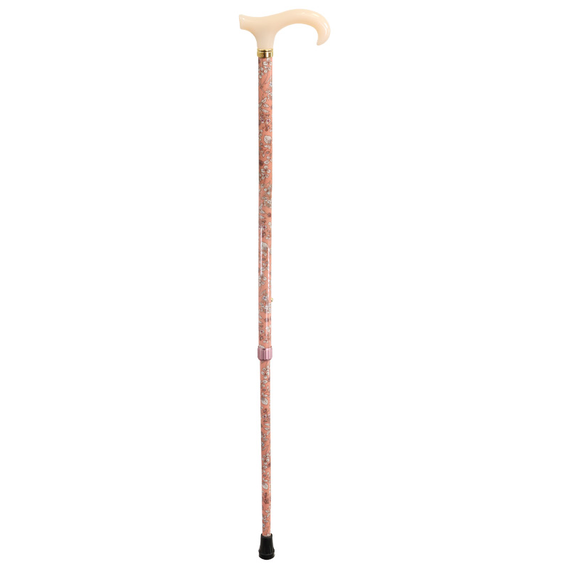 Pink and White Floral Extending Petite Walking Cane
