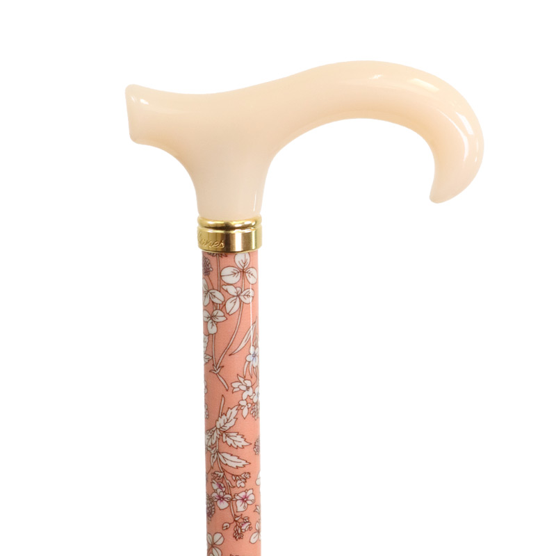 Pink and White Floral Extending Petite Walking Cane