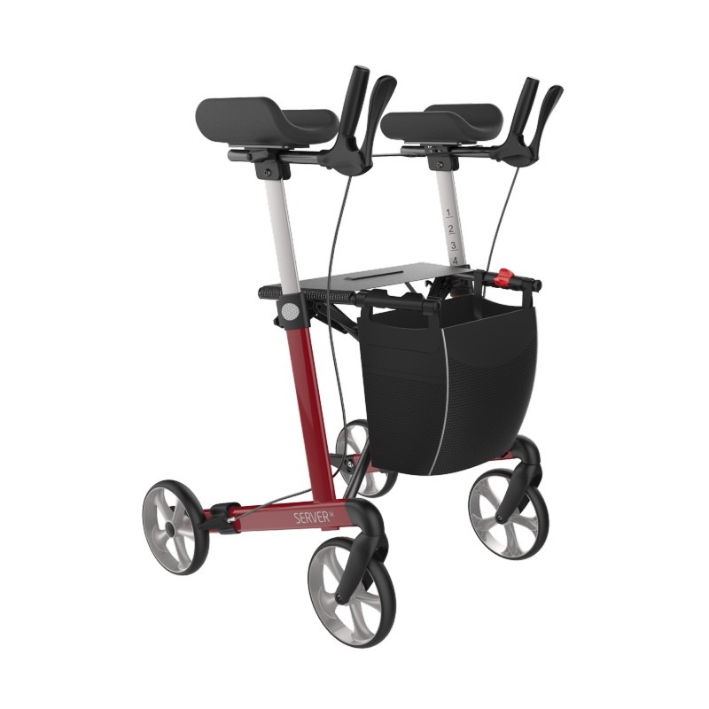 Rehasense Server W Arthritis Support Indoor Rollator (Wine Red)