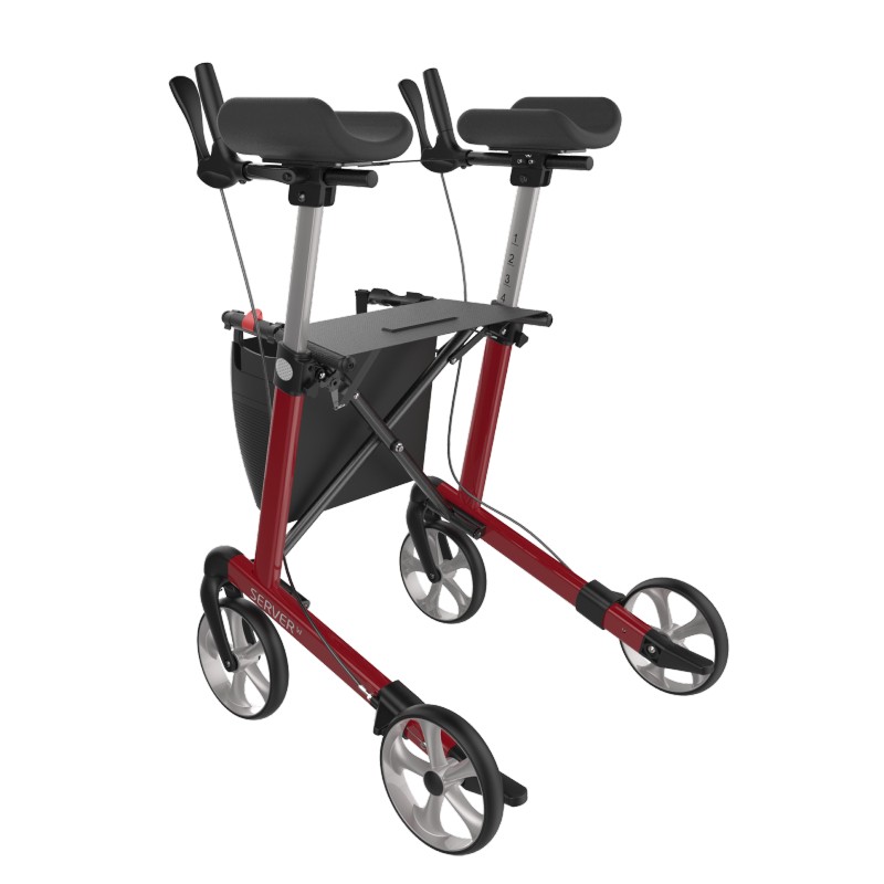 Rehasense Server W Arthritis Support Indoor Rollator (Wine Red)