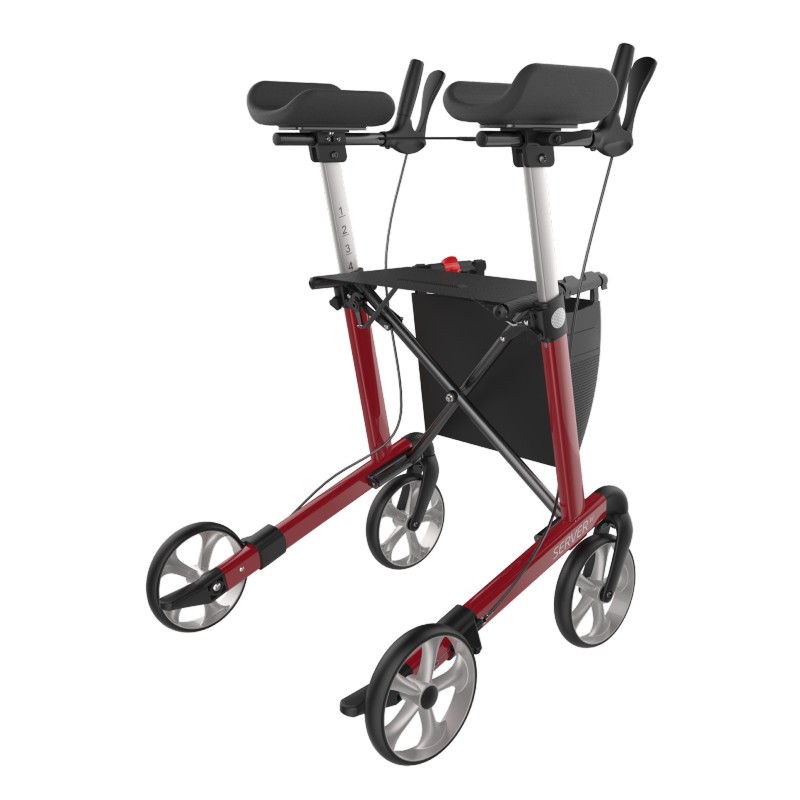 Rehasense Server W Arthritis Support Indoor Rollator (Wine Red)