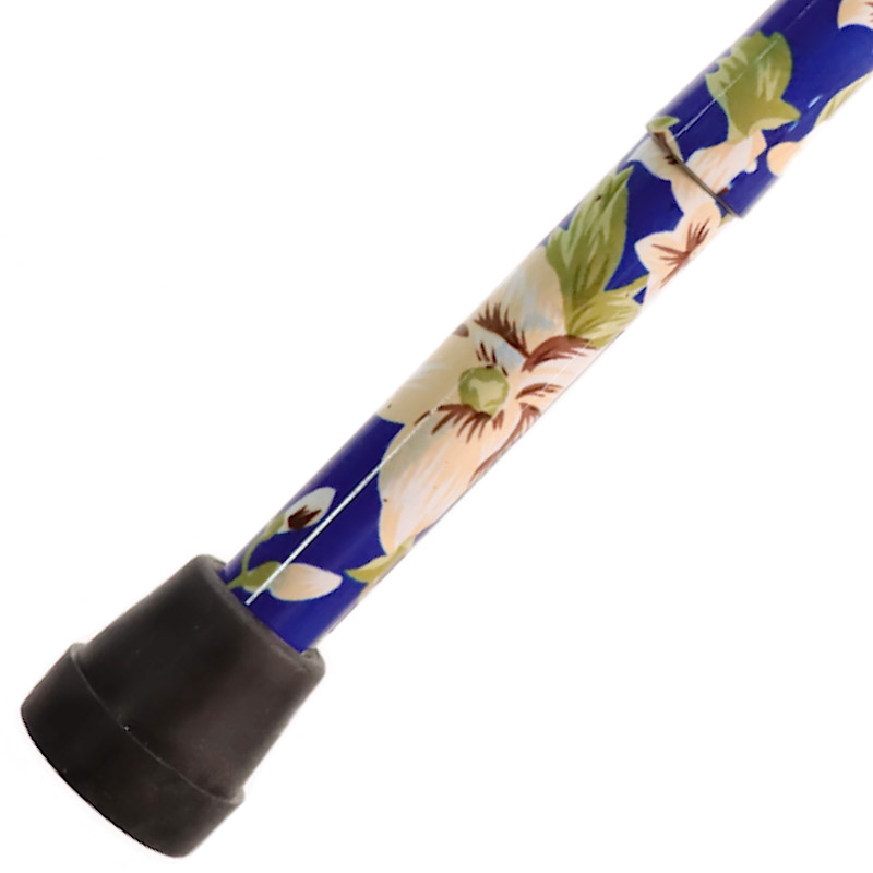 Short Height-Adjustable Mini Folding Blue Morris Derby Walking Stick