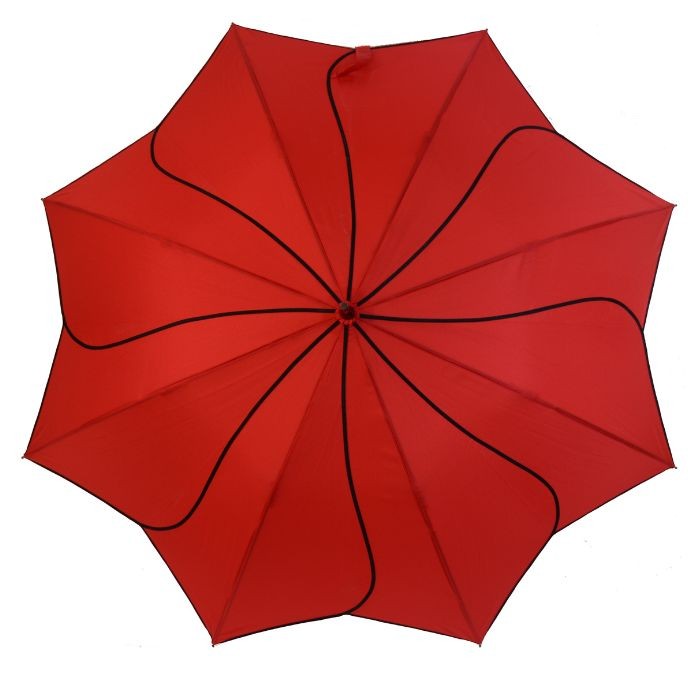 Soake Walking Swirl Umbrella (Red) - WalkingSticks.co.uk