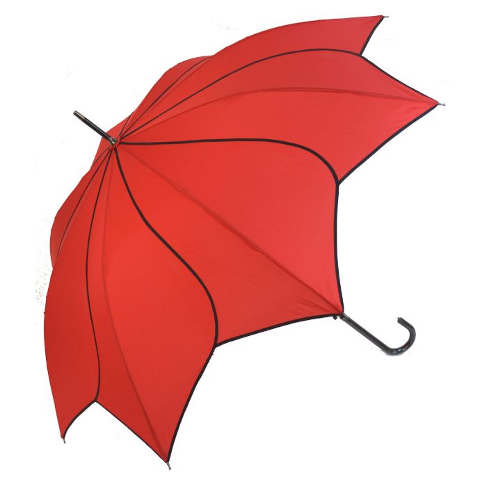 Soake Walking Swirl Umbrella (Red) - WalkingSticks.co.uk