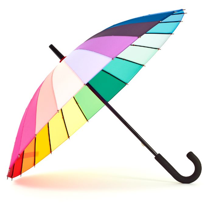 Soake Walking Umbrella (Rainbow) - WalkingSticks.co.uk