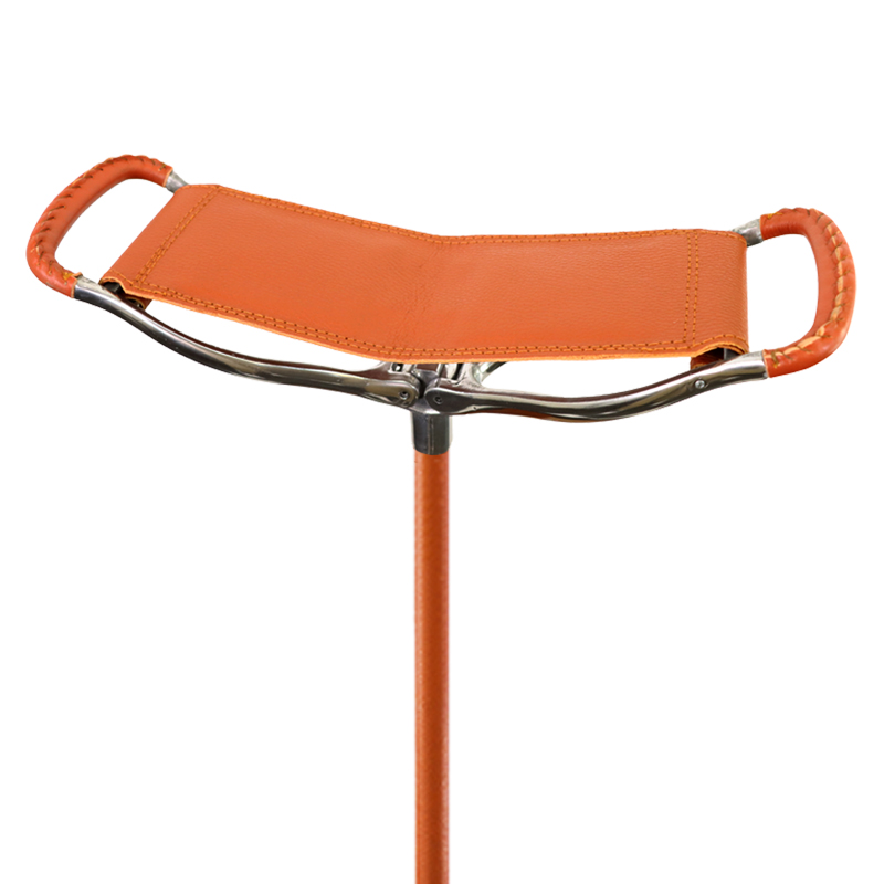 Tan Leather Adjustable Shooting Stick Seat