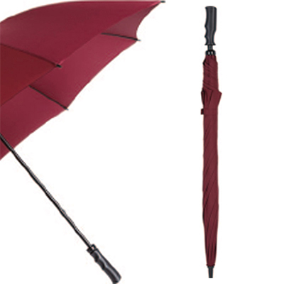 Windproof Large-Canopy Golf Umbrella (Rich Burgundy)