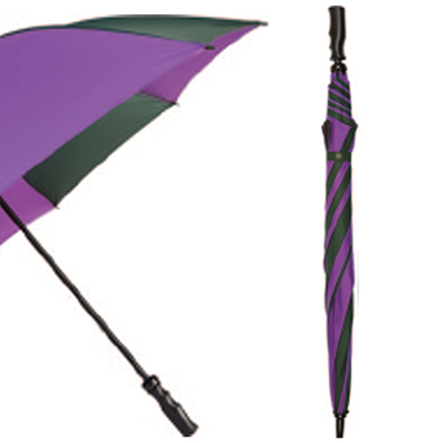 Windproof Large-Canopy Golf Umbrella (Purple and Green)
