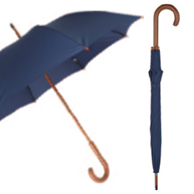 Crook-Handle Umbrella (Dark Blue)