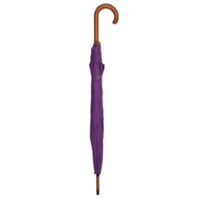 Crook-Handle Walking Stick Umbrella (Purple)