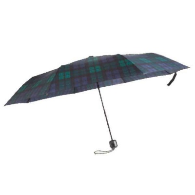 Black Watch Tartan Mini Folding Umbrella with Protective Sleeve