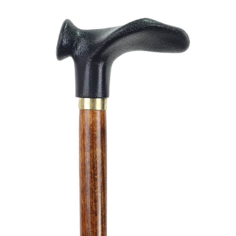 Wooden Anatomical-Handle Sturdy Walking Cane (Right Hand)