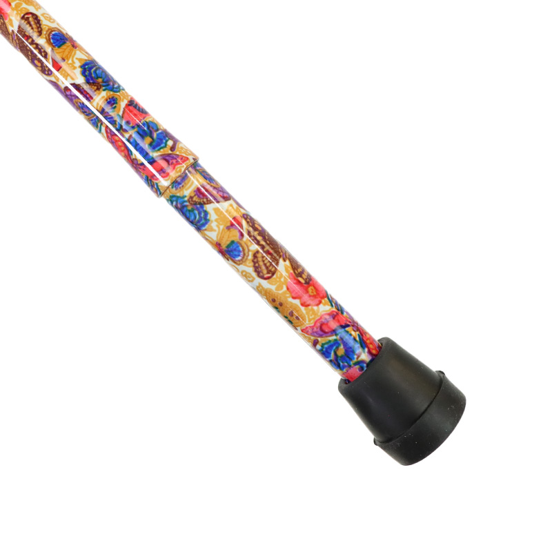 Ziggy Butterfly Height-Adjustable Folding Walking Stick with Derby Handle