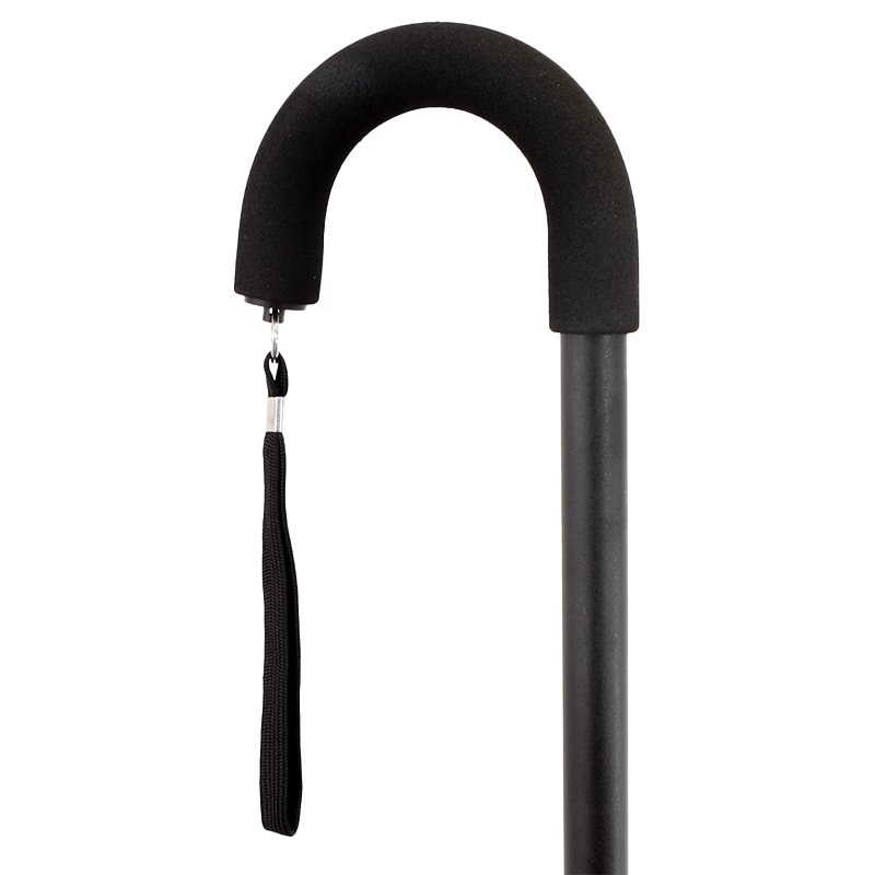 Ziggy Crook Handle Adjustable Walking Stick (Black)