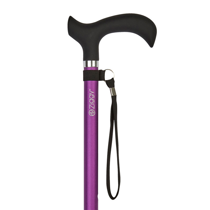 Ziggy Derby Handle Adjustable Walking Stick (Purple)