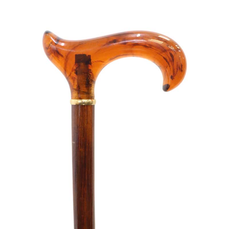 Ladies' Extra Wide Derby Amber Walking Stick