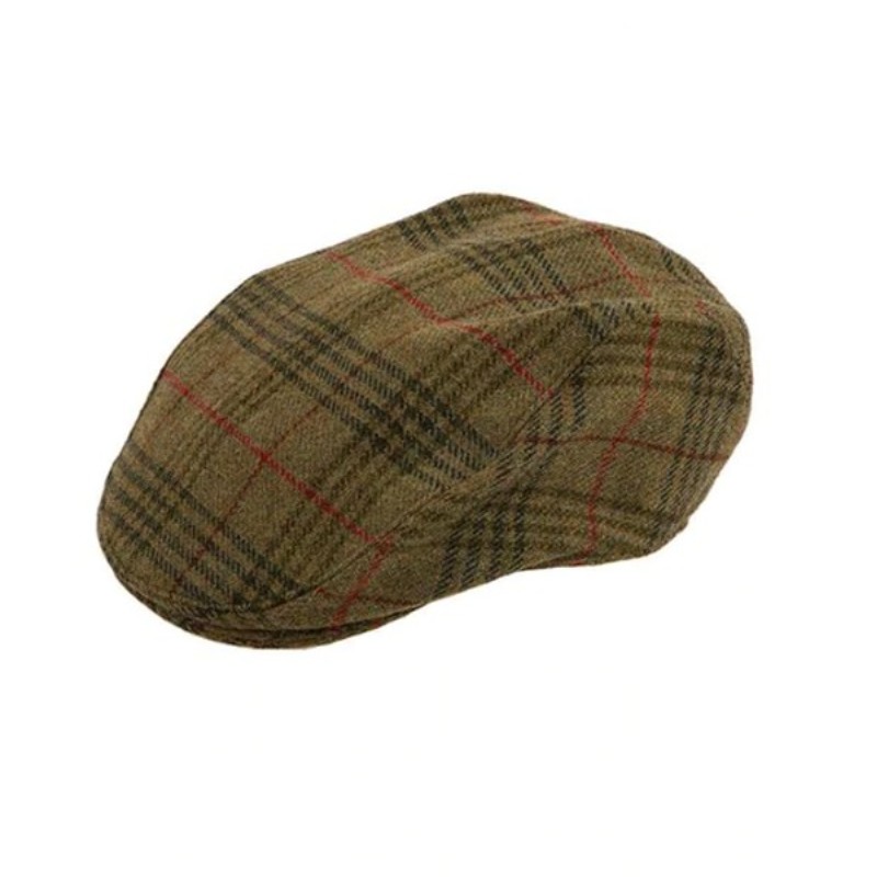 Dents Men's Abraham Moon Sage Check Tweed Flat Cap