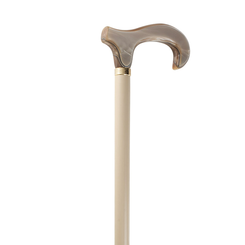 Acrylic Derby Champagne Hardwood Walking Stick