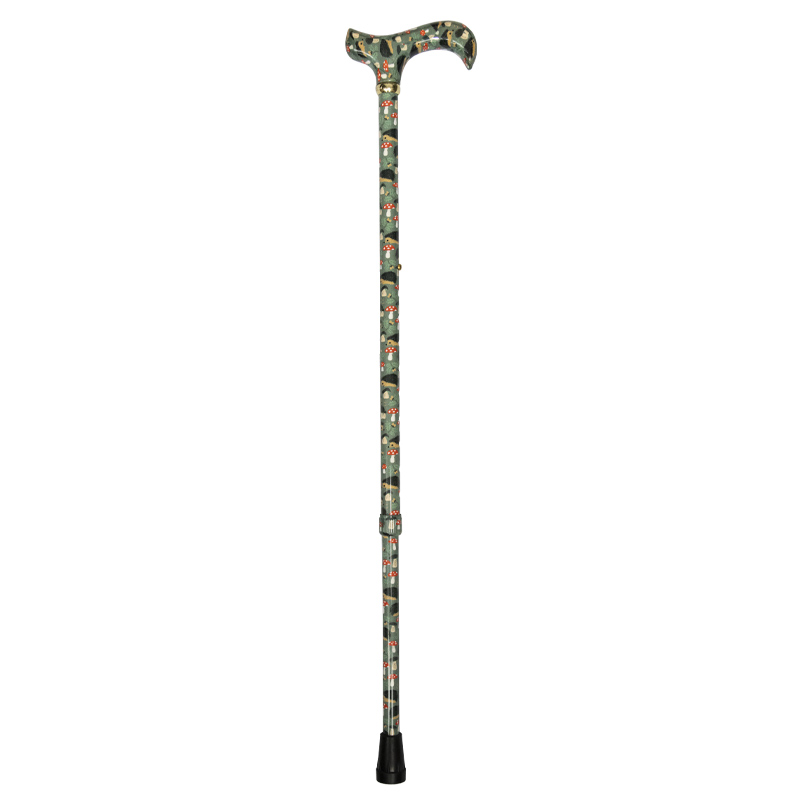 Adjustable Aluminium Derby Walking Stick with Hedgehog Design