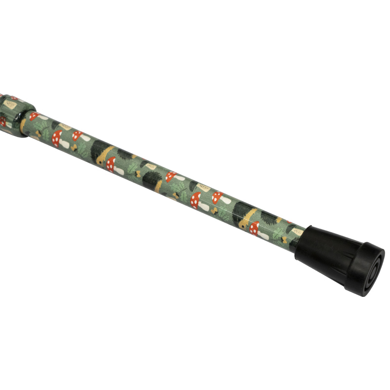 Adjustable Aluminium Derby Walking Stick with Hedgehog Design