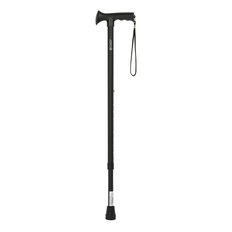 Adjustable Black Gel Handle Walking Stick