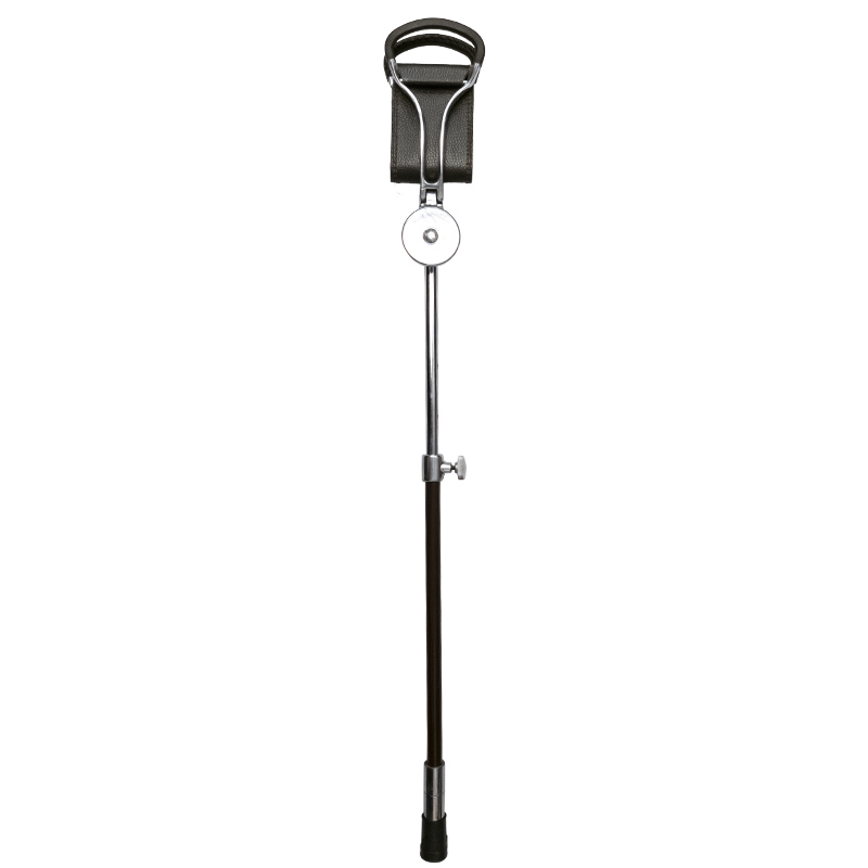 Adjustable Brown Promenade Shooting Stick Seat with Interchangeable Rubber or Spiked Ferrule