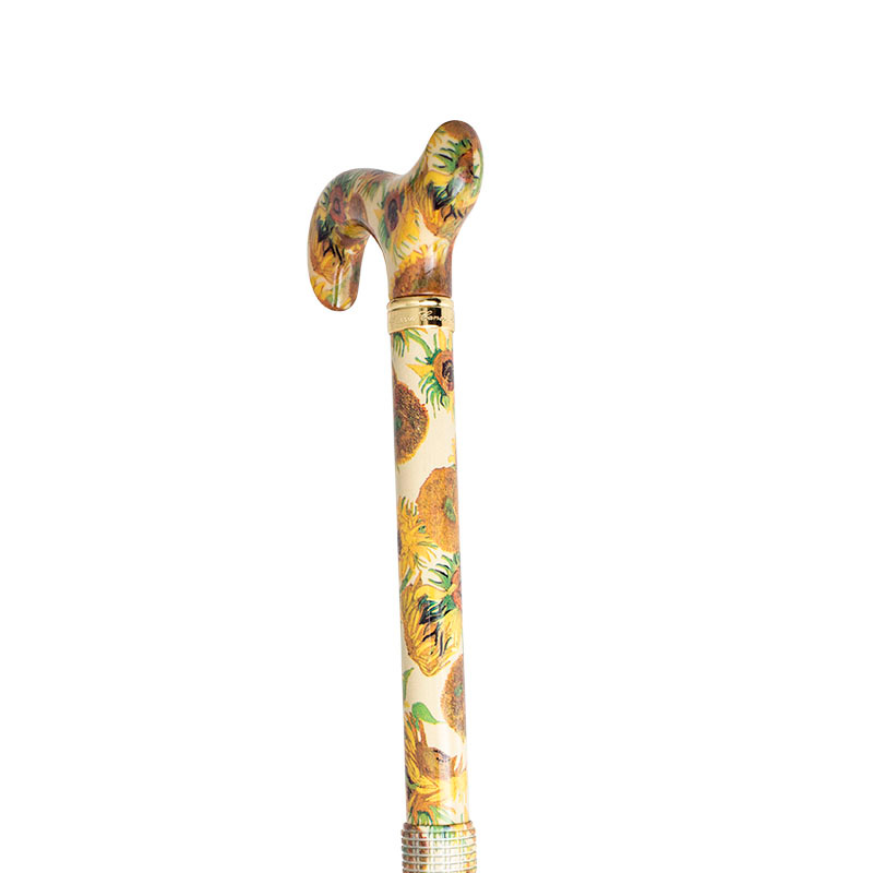 National Gallery Sunflowers by Van Gogh Derby Adjustable Folding Walking Stick