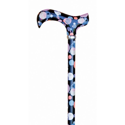 Adjustable Derby Walking Stick with Modernist Cosmos Design