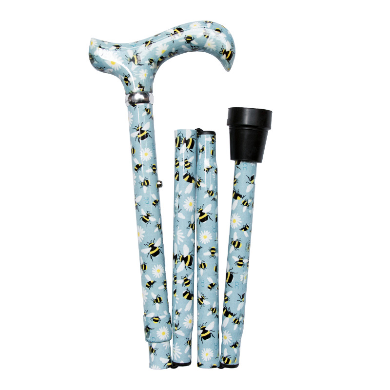 Bees Pattern Folding Walking Stick