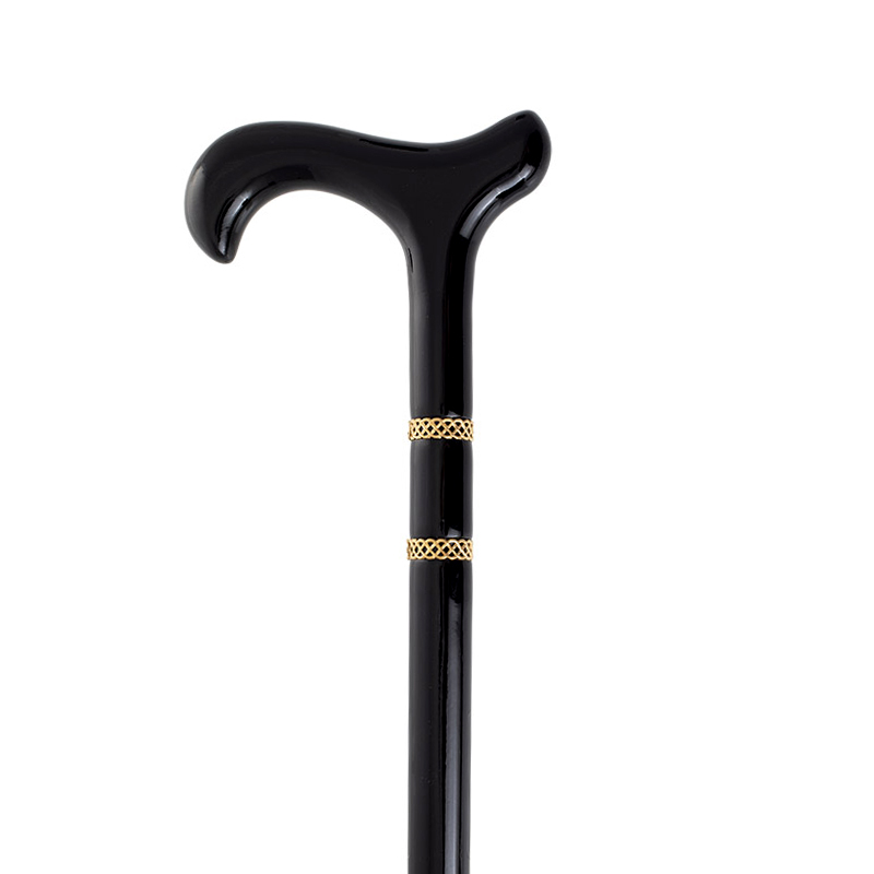 Black Bijoux Beech Wood Derby Handle Walking Stick