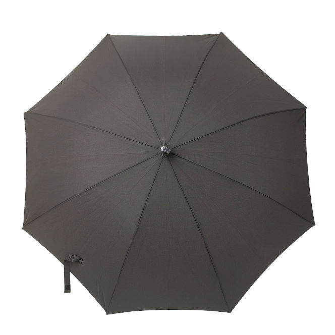 Black Crutch-Handle Adjustable Walking Stick Umbrella