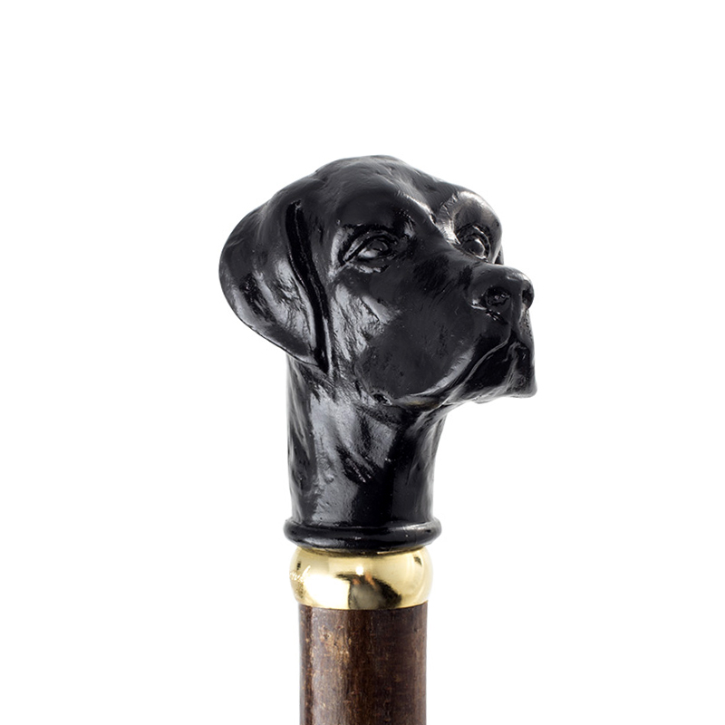 Black Labrador Hazel Walking Stick